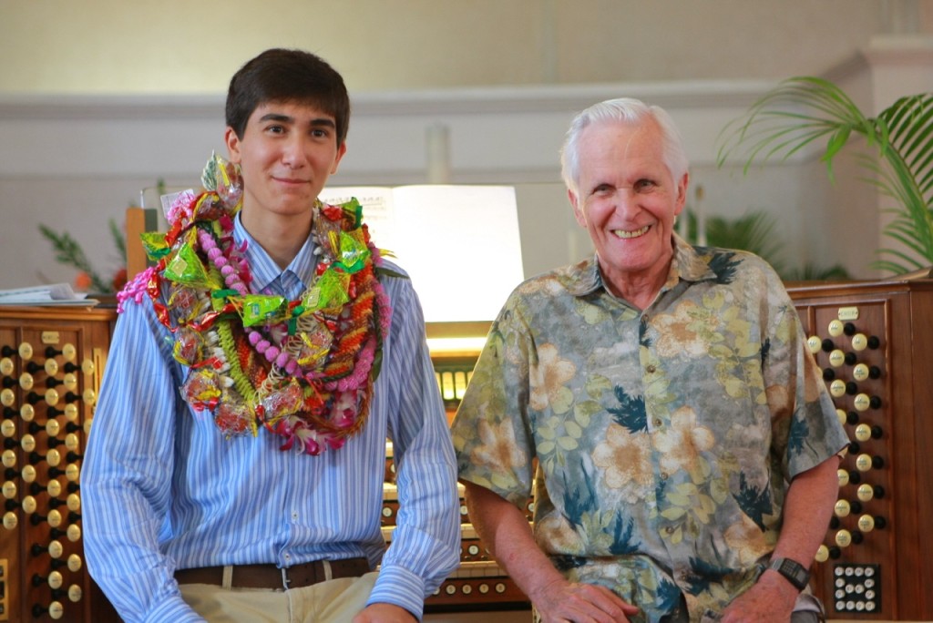 Joey Fala, AGO Scholarship recipient, with the late John McCreary